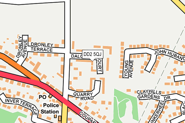 DD2 5QJ map - OS OpenMap – Local (Ordnance Survey)