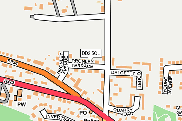 DD2 5QL map - OS OpenMap – Local (Ordnance Survey)