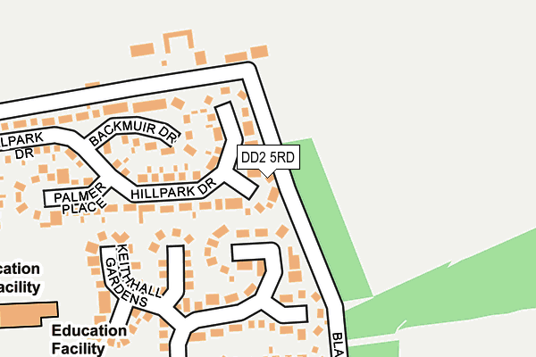 DD2 5RD map - OS OpenMap – Local (Ordnance Survey)
