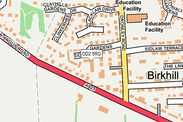DD2 5RG map - OS OpenMap – Local (Ordnance Survey)