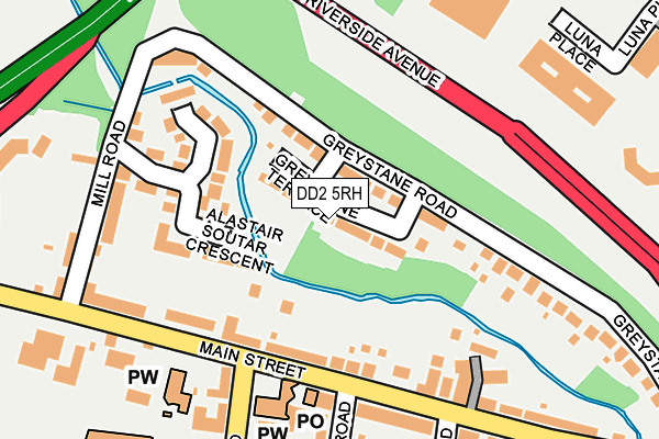DD2 5RH map - OS OpenMap – Local (Ordnance Survey)