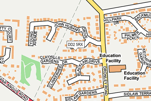 DD2 5RX map - OS OpenMap – Local (Ordnance Survey)