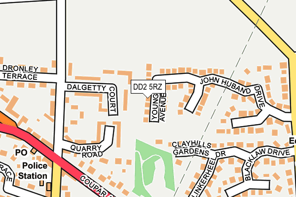 DD2 5RZ map - OS OpenMap – Local (Ordnance Survey)