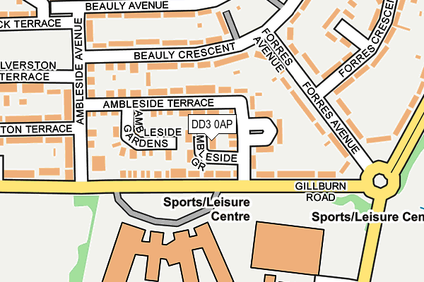 DD3 0AP map - OS OpenMap – Local (Ordnance Survey)