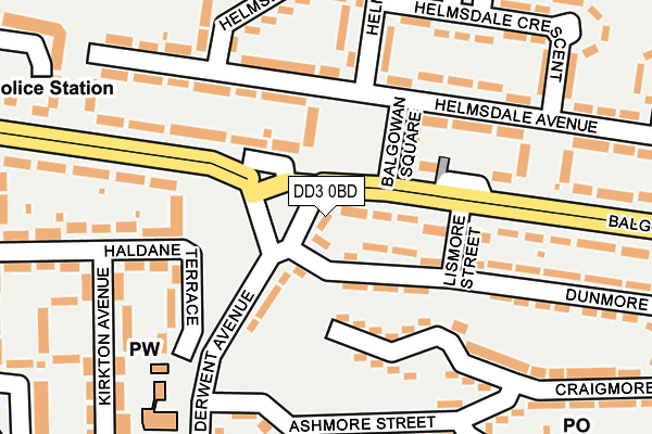 DD3 0BD map - OS OpenMap – Local (Ordnance Survey)