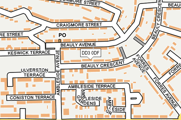DD3 0DF map - OS OpenMap – Local (Ordnance Survey)