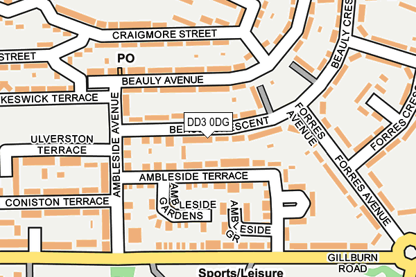 DD3 0DG map - OS OpenMap – Local (Ordnance Survey)