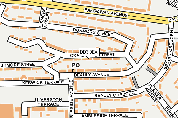 DD3 0EA map - OS OpenMap – Local (Ordnance Survey)