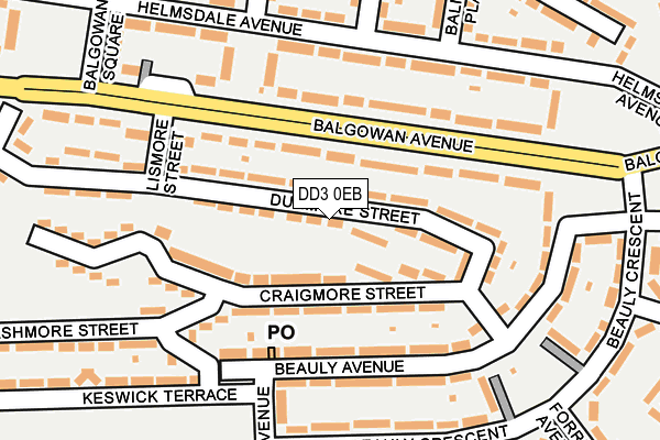 DD3 0EB map - OS OpenMap – Local (Ordnance Survey)