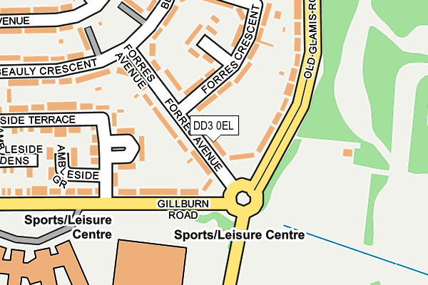 DD3 0EL map - OS OpenMap – Local (Ordnance Survey)