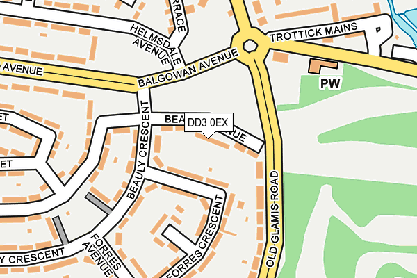 DD3 0EX map - OS OpenMap – Local (Ordnance Survey)