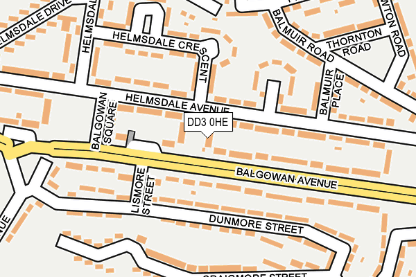 DD3 0HE map - OS OpenMap – Local (Ordnance Survey)