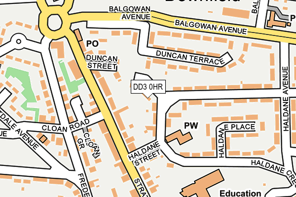 DD3 0HR map - OS OpenMap – Local (Ordnance Survey)