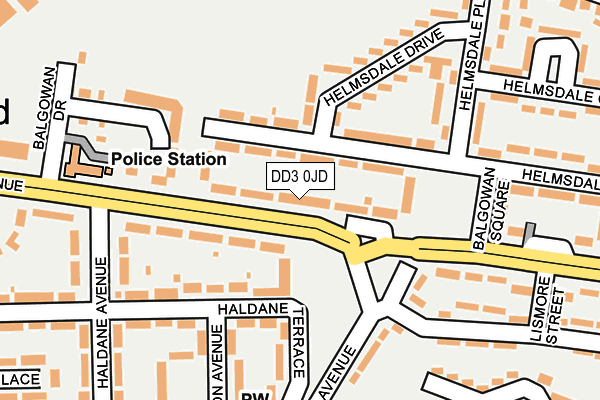 DD3 0JD map - OS OpenMap – Local (Ordnance Survey)
