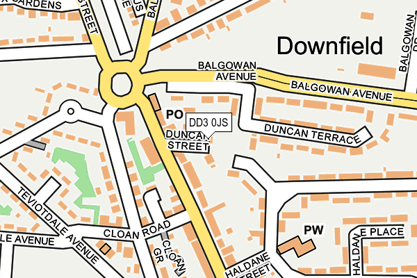 DD3 0JS map - OS OpenMap – Local (Ordnance Survey)