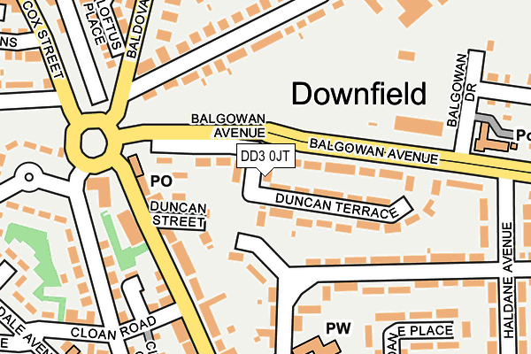 DD3 0JT map - OS OpenMap – Local (Ordnance Survey)