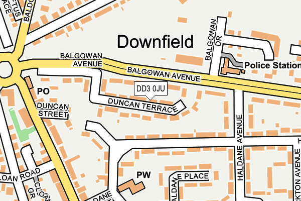 DD3 0JU map - OS OpenMap – Local (Ordnance Survey)