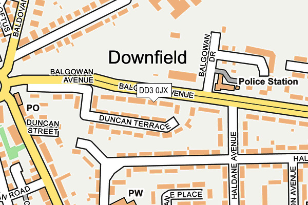 DD3 0JX map - OS OpenMap – Local (Ordnance Survey)