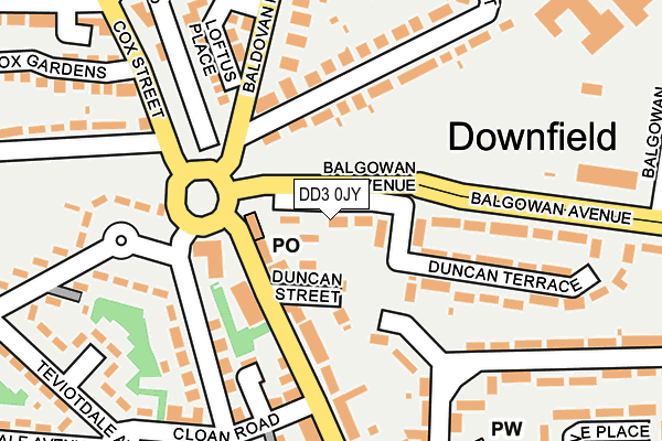 DD3 0JY map - OS OpenMap – Local (Ordnance Survey)