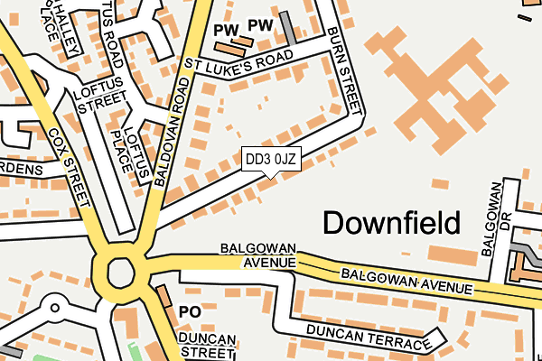 DD3 0JZ map - OS OpenMap – Local (Ordnance Survey)