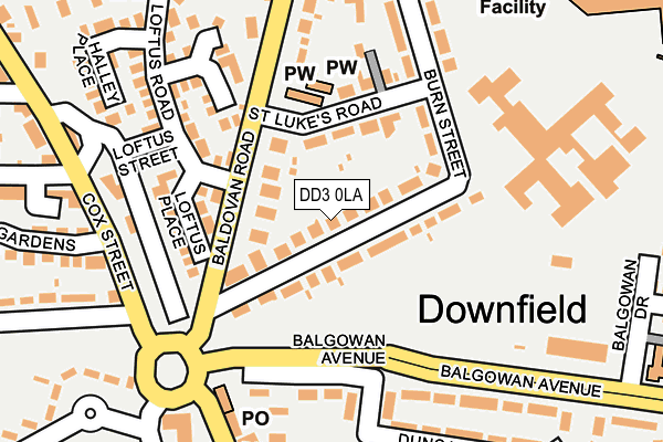 DD3 0LA map - OS OpenMap – Local (Ordnance Survey)