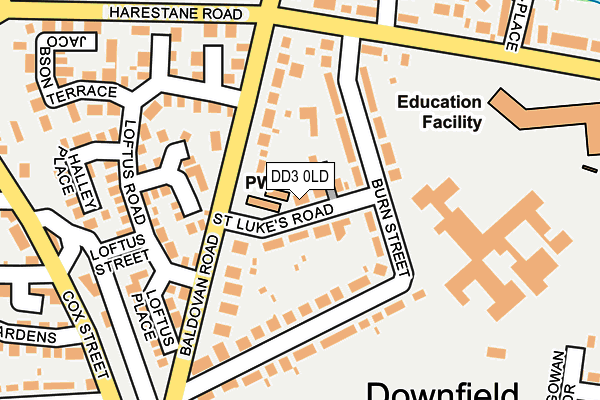DD3 0LD map - OS OpenMap – Local (Ordnance Survey)