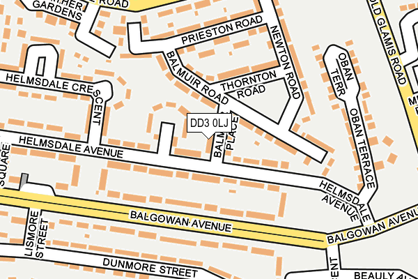 DD3 0LJ map - OS OpenMap – Local (Ordnance Survey)