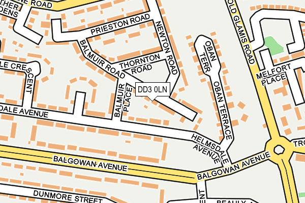 DD3 0LN map - OS OpenMap – Local (Ordnance Survey)