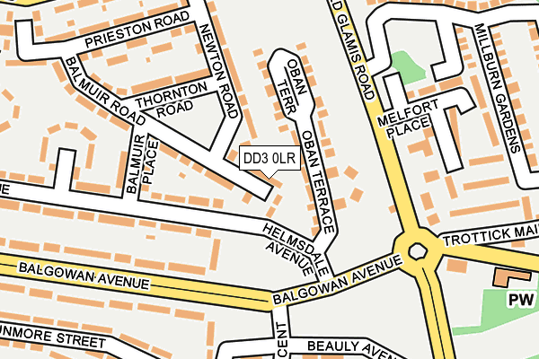 DD3 0LR map - OS OpenMap – Local (Ordnance Survey)