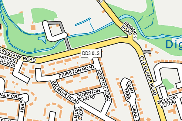 DD3 0LS map - OS OpenMap – Local (Ordnance Survey)