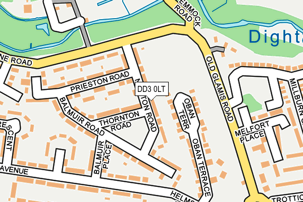 DD3 0LT map - OS OpenMap – Local (Ordnance Survey)