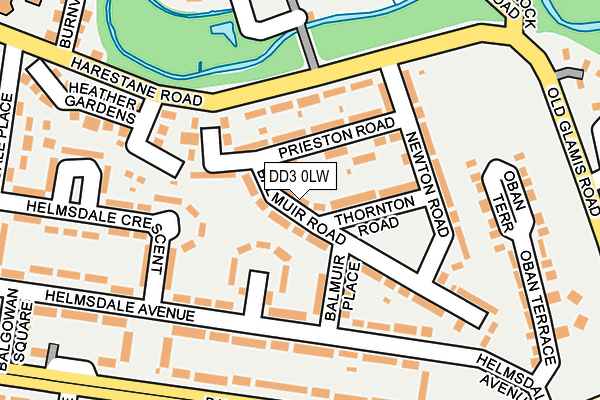 DD3 0LW map - OS OpenMap – Local (Ordnance Survey)