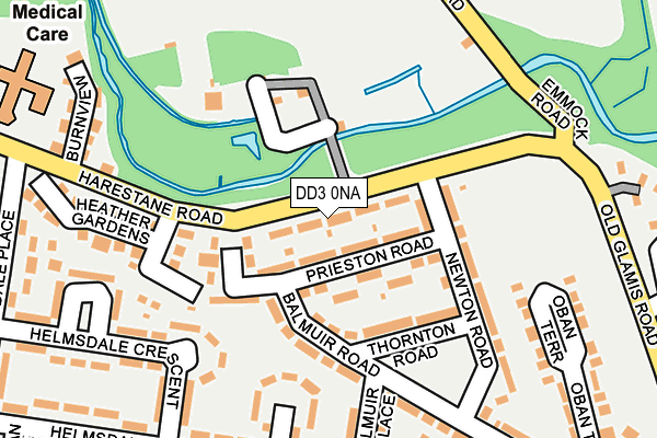 DD3 0NA map - OS OpenMap – Local (Ordnance Survey)