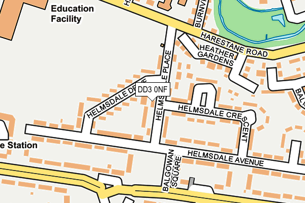 DD3 0NF map - OS OpenMap – Local (Ordnance Survey)