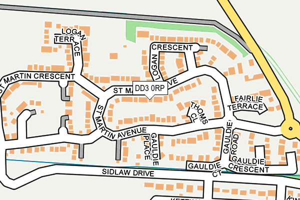 DD3 0RP map - OS OpenMap – Local (Ordnance Survey)