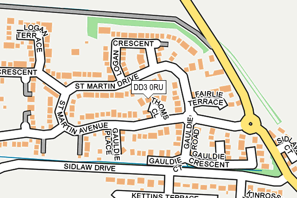 DD3 0RU map - OS OpenMap – Local (Ordnance Survey)
