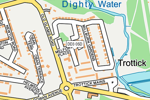 DD3 0SD map - OS OpenMap – Local (Ordnance Survey)