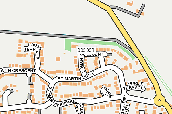DD3 0SR map - OS OpenMap – Local (Ordnance Survey)