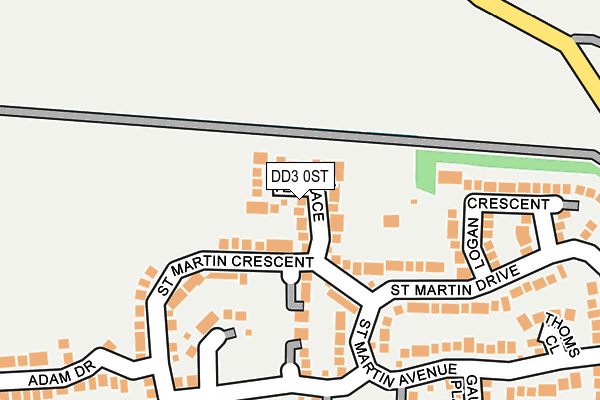 DD3 0ST map - OS OpenMap – Local (Ordnance Survey)