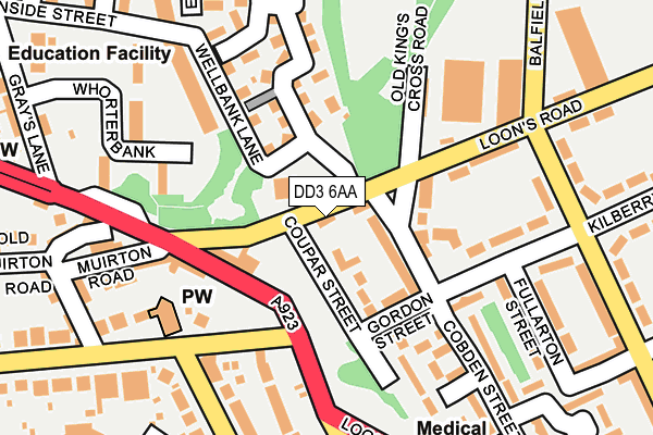 DD3 6AA map - OS OpenMap – Local (Ordnance Survey)