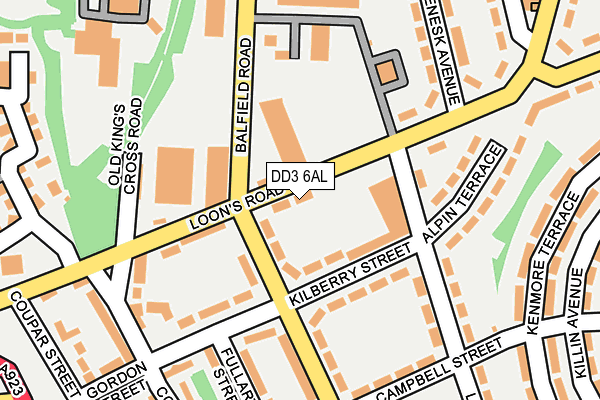 DD3 6AL map - OS OpenMap – Local (Ordnance Survey)