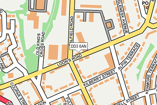 DD3 6AN map - OS OpenMap – Local (Ordnance Survey)