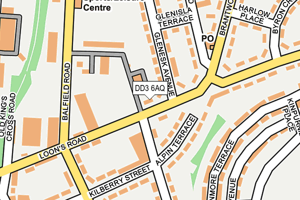 DD3 6AQ map - OS OpenMap – Local (Ordnance Survey)