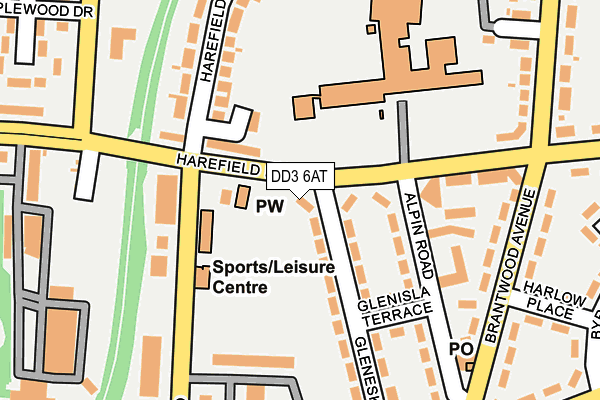 DD3 6AT map - OS OpenMap – Local (Ordnance Survey)