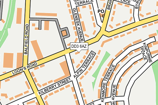 DD3 6AZ map - OS OpenMap – Local (Ordnance Survey)