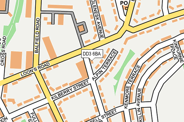 DD3 6BA map - OS OpenMap – Local (Ordnance Survey)