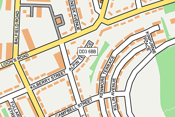 DD3 6BB map - OS OpenMap – Local (Ordnance Survey)