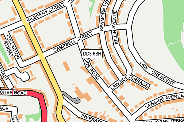 DD3 6BH map - OS OpenMap – Local (Ordnance Survey)
