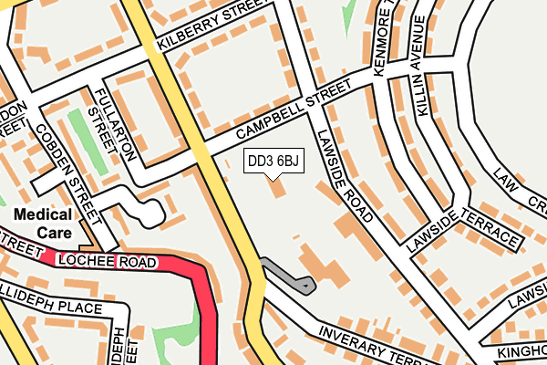 DD3 6BJ map - OS OpenMap – Local (Ordnance Survey)