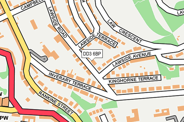 DD3 6BP map - OS OpenMap – Local (Ordnance Survey)